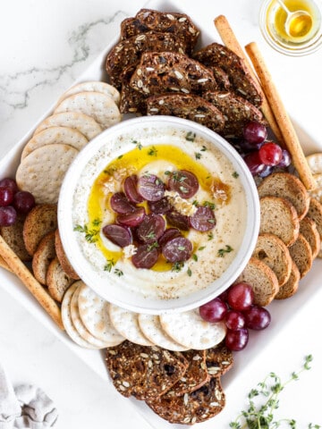 Whipped ricotta dip with honey.