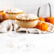Pumpkin spice martini with whipped cream.