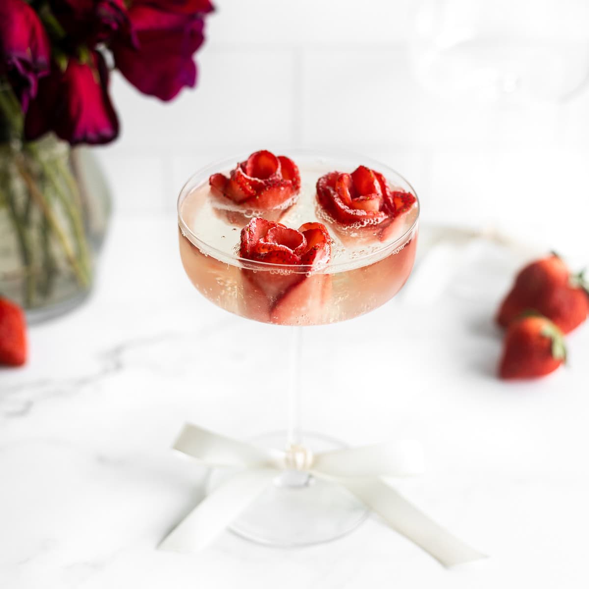 Fruit Floral Ice Cubes (Strawberry Roses and Others!)